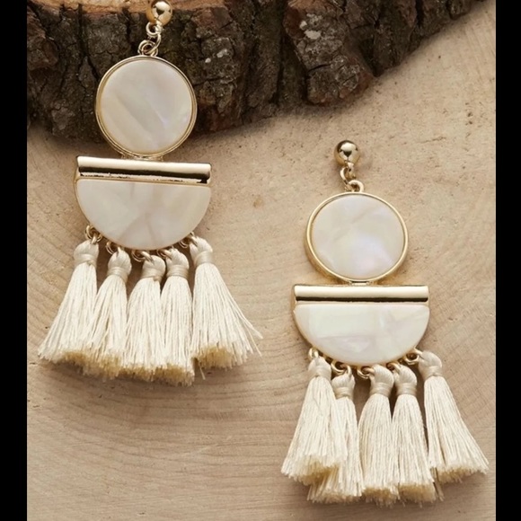 None Jewelry - 🔥3/$20🔥Tassel Charm Geometric Drop Earrings
